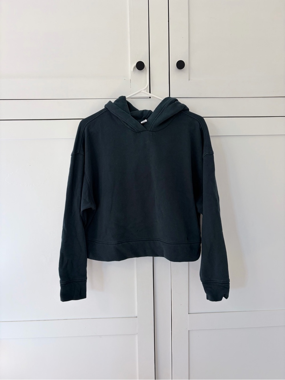 Old Navy Green Crop Hoodie Sweater Size Medium